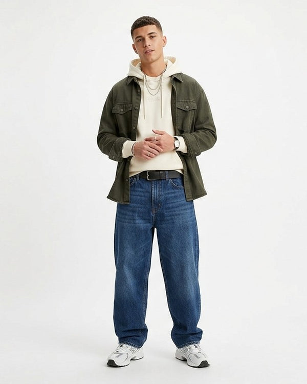 Premium Branded Baggie Jeans (Blue)