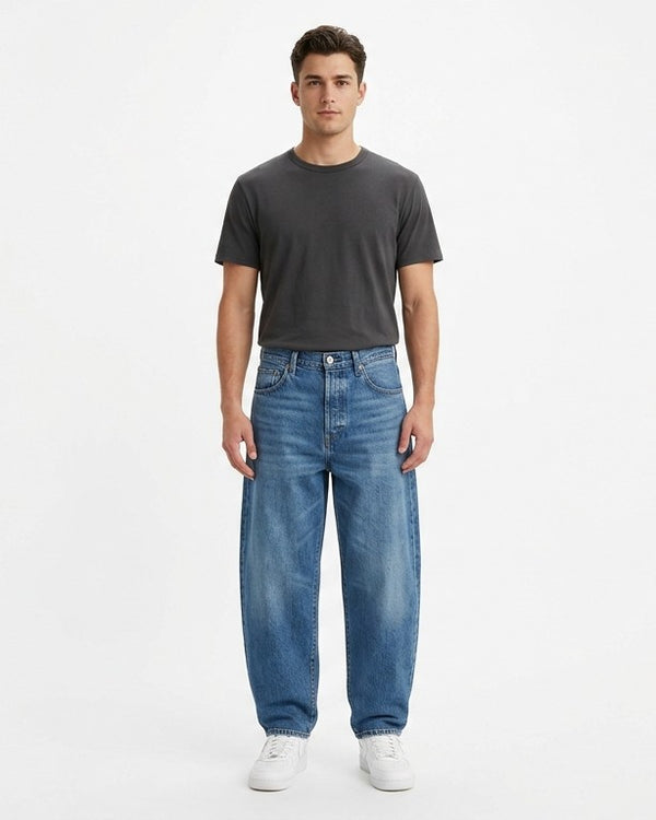 Premium Branded Baggie Jeans (Washed Blue)