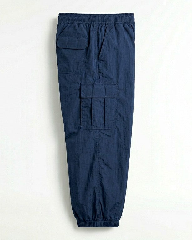 Men's Premium Cargo Trousers - Multi Pocket Casual Wear (wavy Blue)